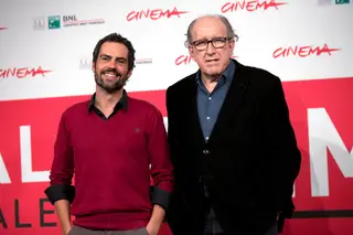 Filipe Duarte junto a Vítor Gonçalves, realizador do filme "A Vida Invisível", no Festival Internacional de Cinema de Roma, em 2013