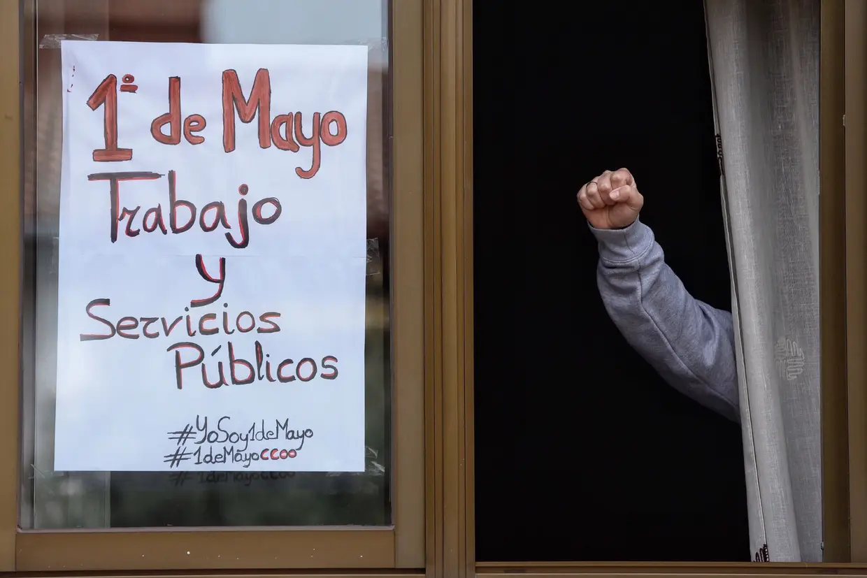 O Dia do Trabalhador em Valladolid, Espanha.