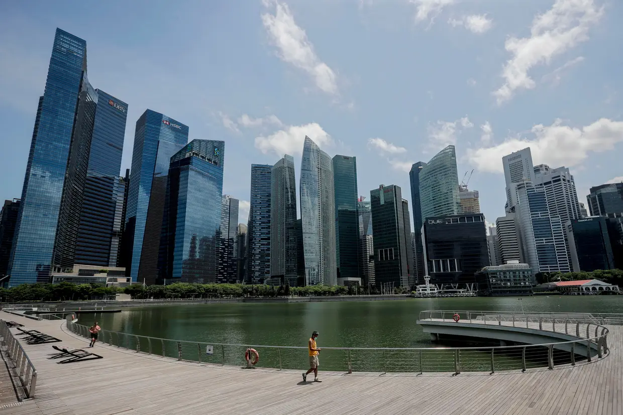 A Marina Bay, em Singapura.