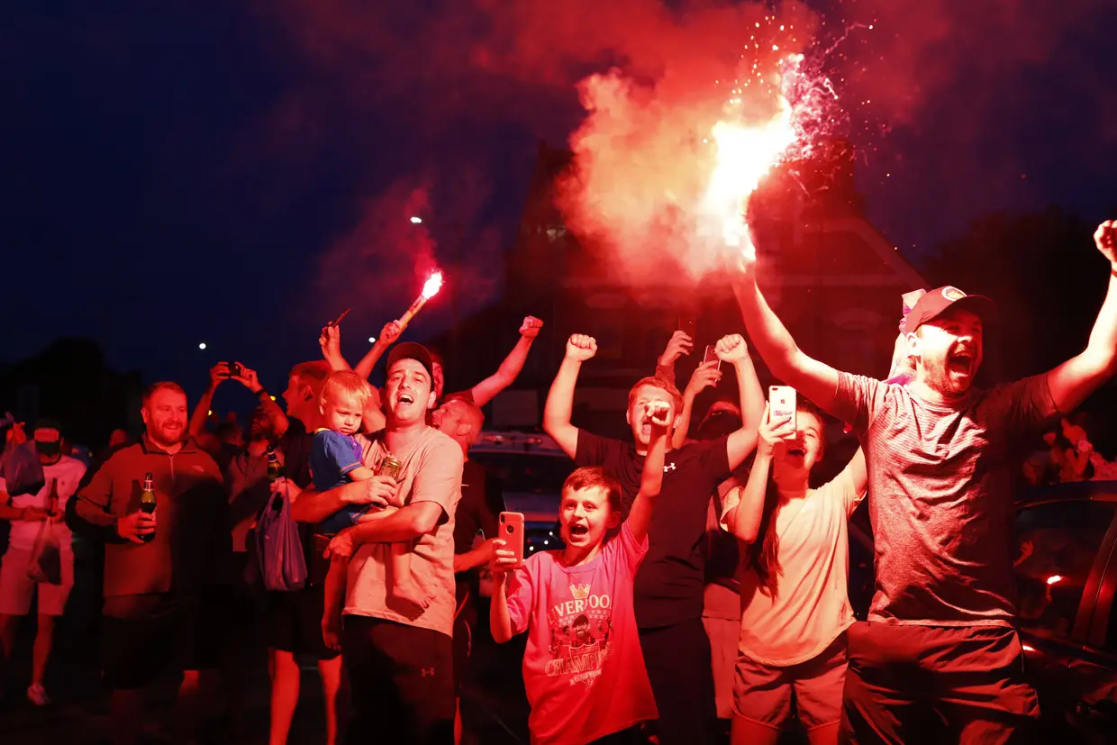 Liverpool campeão da Premiere League em 2020. Este é o 19º título da equipa.