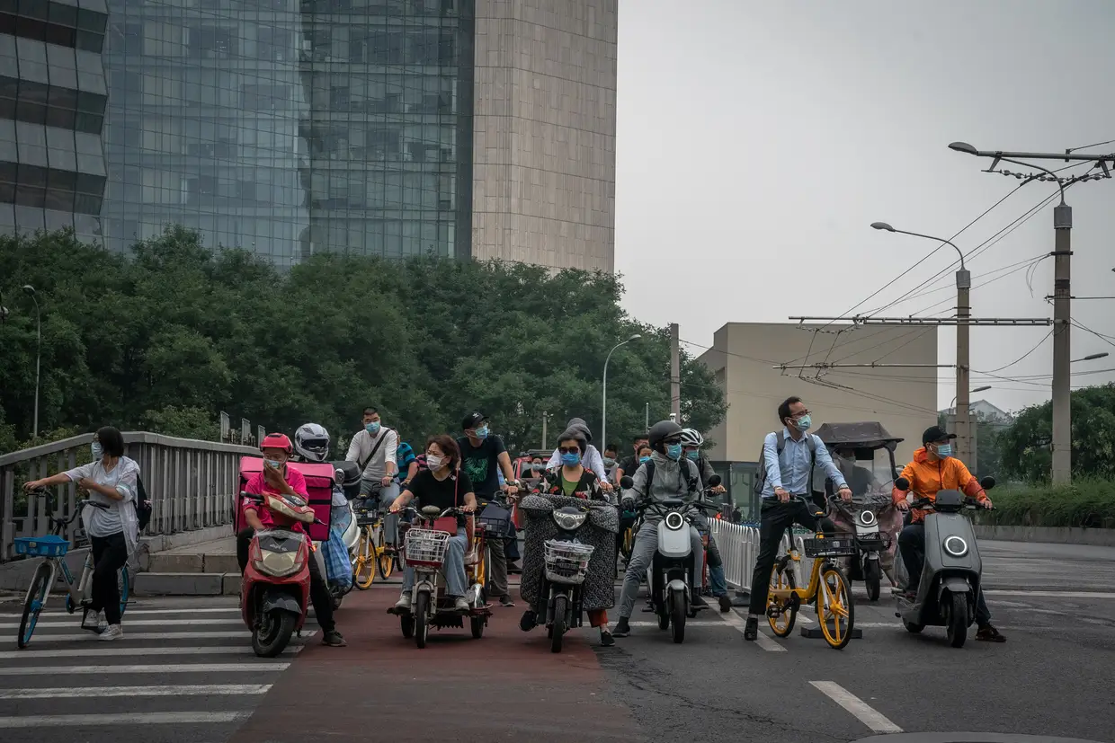 O quotidiano em Pequim, China.