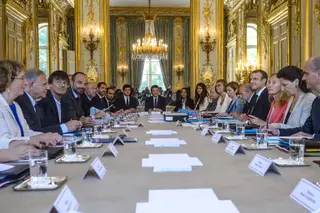Primeira reunião do Governo de Edouard Philippe com o Presidente Macron a 22 junho 2017