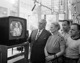 Exposição de uma emissão televisiva em Nova Iorque.