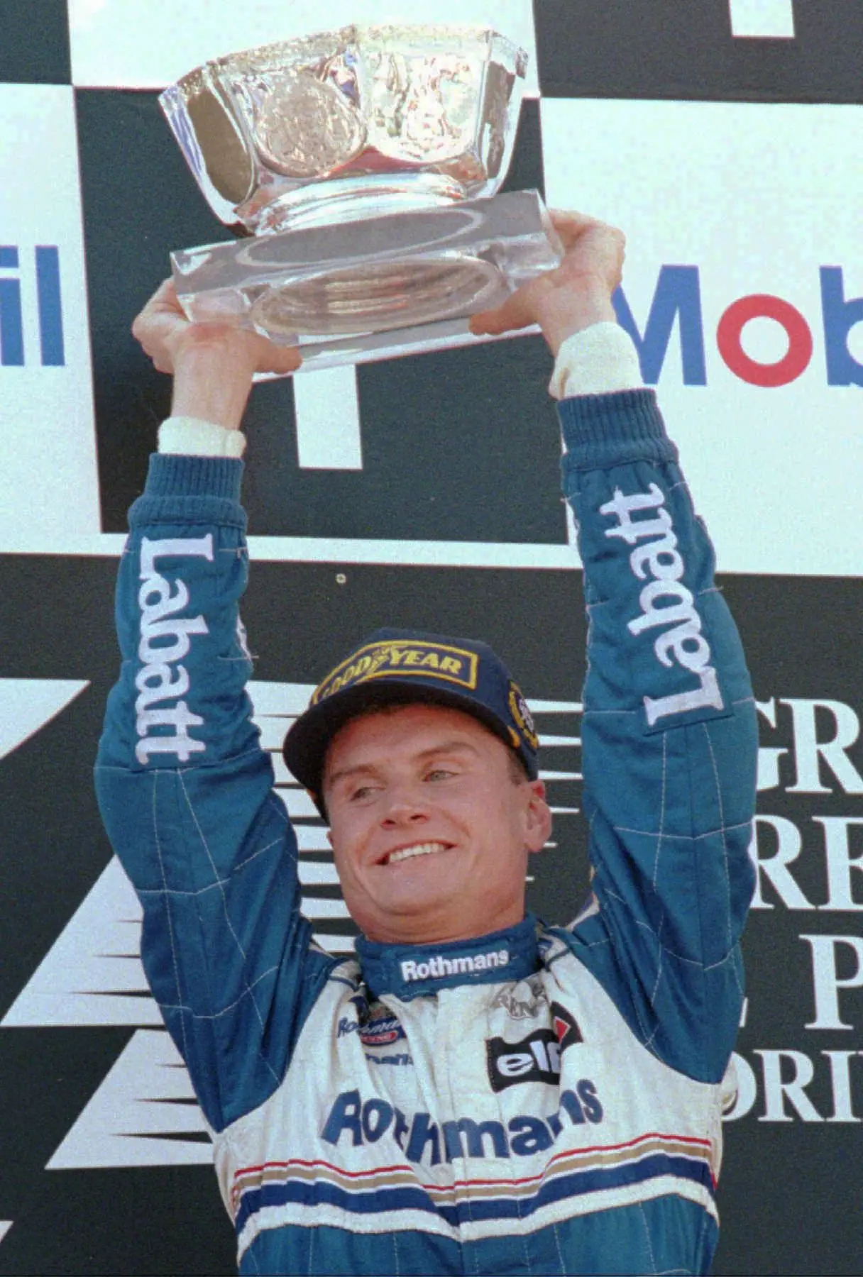David Coulthard durante os festejos do Grande Prémio de 1995.