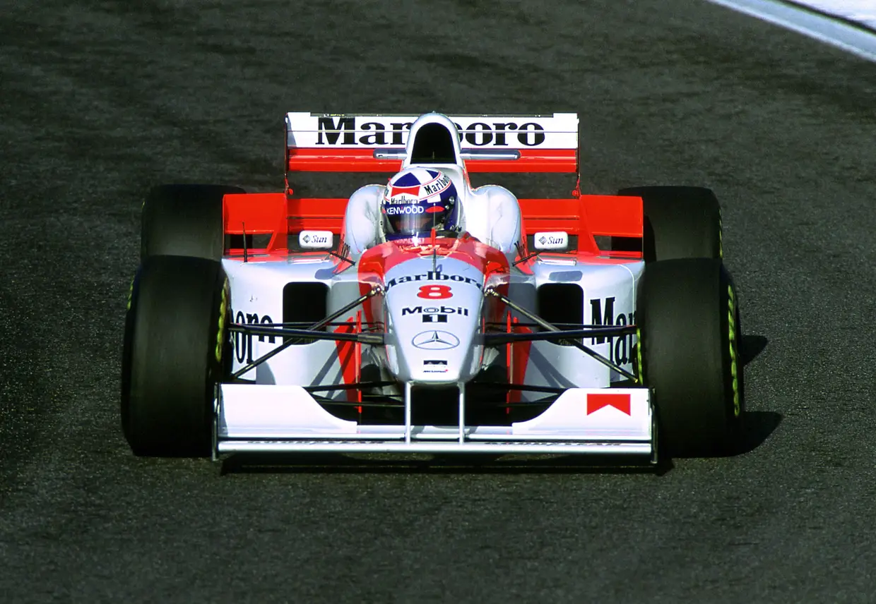 Piloto escocês David Coulthard da McLaren em 1996.