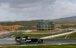 Nico Rosberg, campeão mundial de F1 em 2016, numa sessão de treinos em janeiro de 2009, no circuito de Portimão, ao serviço da Williams