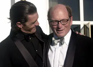Antonio Banderas, à esquerda, e Óscar Hijuelos.