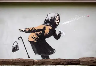 "Aachoo!!" de Banksy em Bristol