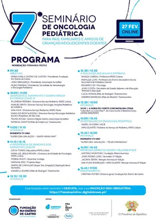 Programa do 7º Seminário de Oncologia Pediátrica