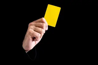 O cartão amarelo que não se percebe