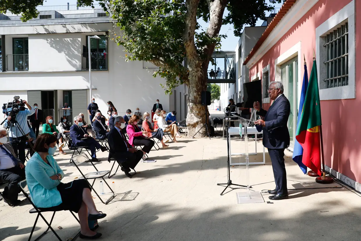 O primeiro-ministro, António Costa, discursa durante a cerimónia de assinatura do Protocolo do Setor Social e Solidário no âmbito da implementação do Plano de Recuperação e Resiliência (PRR), Lisboa.
