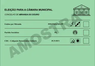Boletim de Amostra - Autárquicas 2017