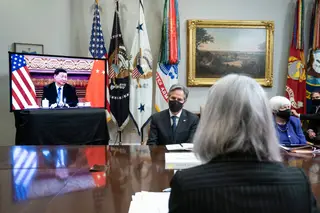 Secretário de Estado Antony Blinken e secretária do Tesouro Janet Yellen na reunião virtual com o Presidente Chinês e Joe Biden