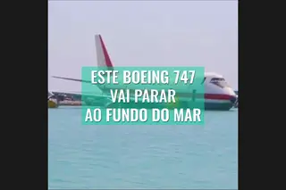 Dar um mergulho dentro de um avião