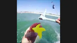 Kitesurfing plástico