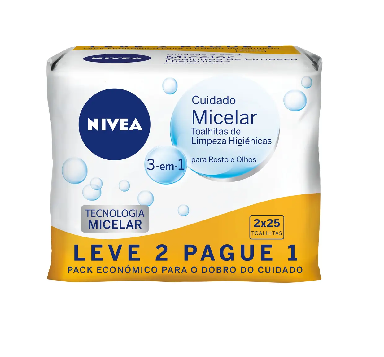 Toalhitas Micelar de Cuidado 3-em-1