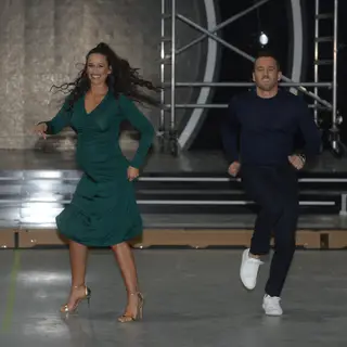 Rita Pereira e Pedro Teixeira dançam na apresentação de "Dança com as Estrelas"