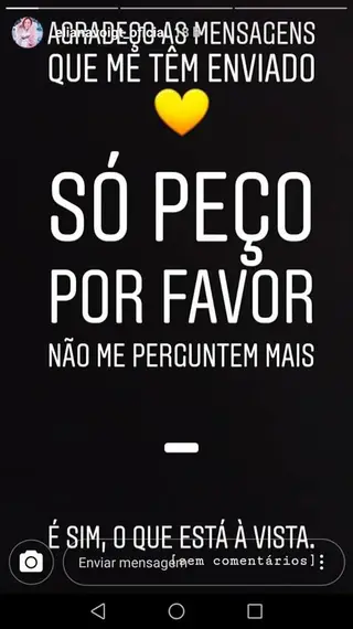 Mensagem de Eliana nas redes sociais