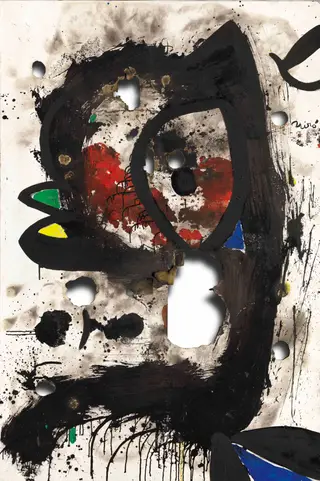 Tinta acrílica sobre tela queimada195 x 130 cm, 1973Col. Estado Português, em depósito na Fundação de Serralves - Museu de Arte Contemporânea, Porto