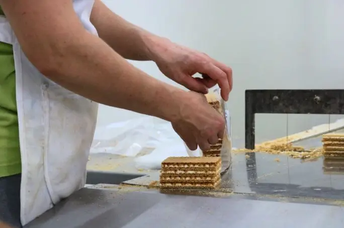 Embalamento manual das Waffers