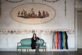 Marta Champalimaud no Palácio Mendia, em Lisboa, propriedade da avó que foi vendida ao grupo hoteleiro Selina