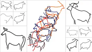Muitas das gravuras aparecem sobrepostas, o que dificulta a perceção dos diferentes desenhos. Mas quando os isolamos, a perfeição dos seus traços salta à vista