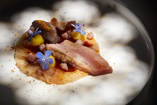 Prato do restaurante São Gabriel, no Algarve, também distinguido pelo Guia Michelin e entretanto encerrado