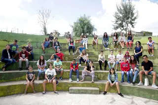 A turma do 5ºA com os padrinhos e madrinhas