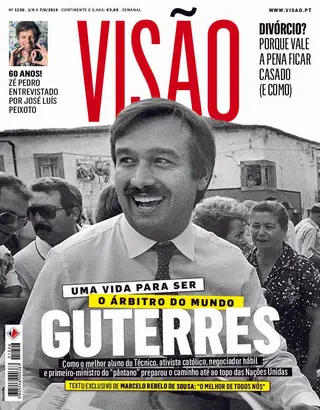 Guterres fez capa da primeira edição de Setembro da VISÃO