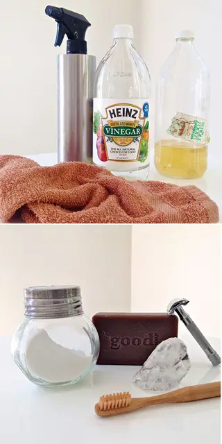 Limpar Na sua outra vida, Bea tinha um armário da cozinha repleto de produtos de limpeza. Agora, corre a casa toda a vinagre. Para a higiene, a família usa escovas de dentes de bambu, pó dentífrico feito em casa e uma barra de sabonete