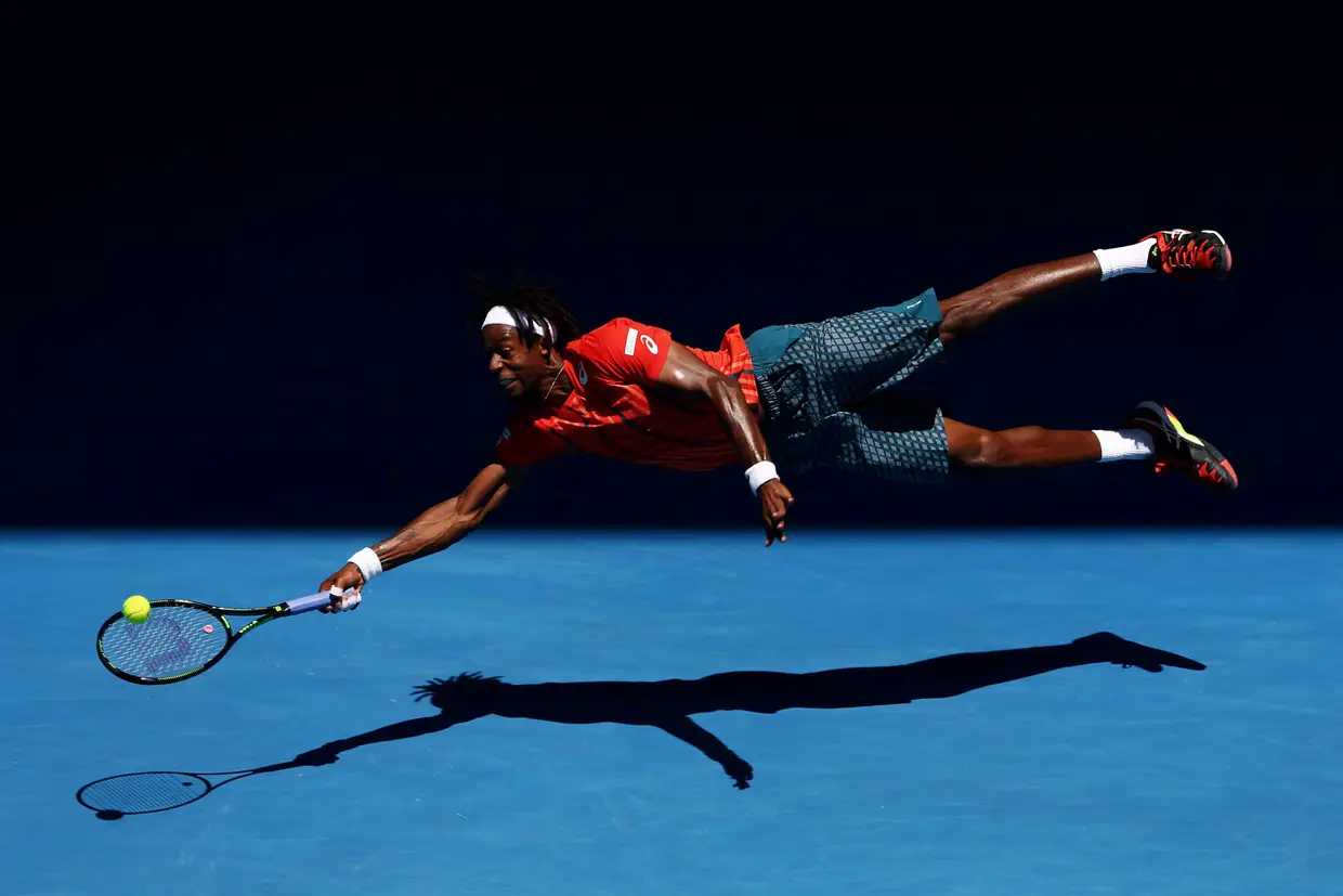 Segundo lugar na categoria de Desporto, de Cameron Spencer, da Austrália. O tenista francês Gael Monfils, durante o Open da Austrália de 2016, em Melbourne