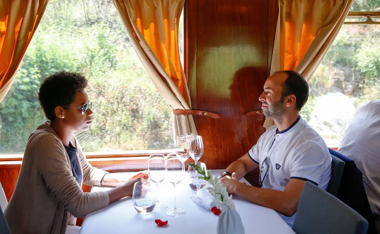 José Santos e Cláudia Jorge, os dois primeiros passageiros desta série de viagens do The Presidential Train