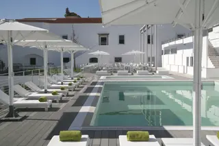 A piscina do M'ar de Ar Aqueduto, no centro de Évora