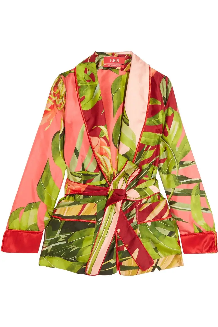 1. Coordenados com print - Com inspiração no sleepwear, os conjuntos em tecidos fluidos e com prints marcantes são uma das principais apostas das marcas para esta primavera/verão. Usam-se em looks totais ou conjugados com outras peças mais simples, como uns calções de denim ou um top de cetim em tons nude. (Blazer, F.R.S For Restless Sleepers, 588 euros)