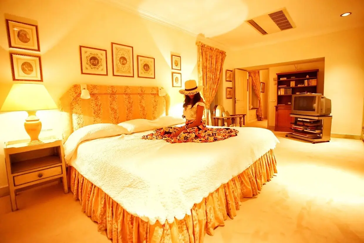 A blogger americana Preethi Chandrasekhar num dos três quartos da guest house