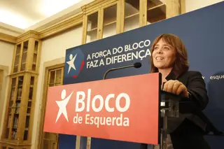 Fotos da noite eleitoral na sede do Bloco de Esquerda