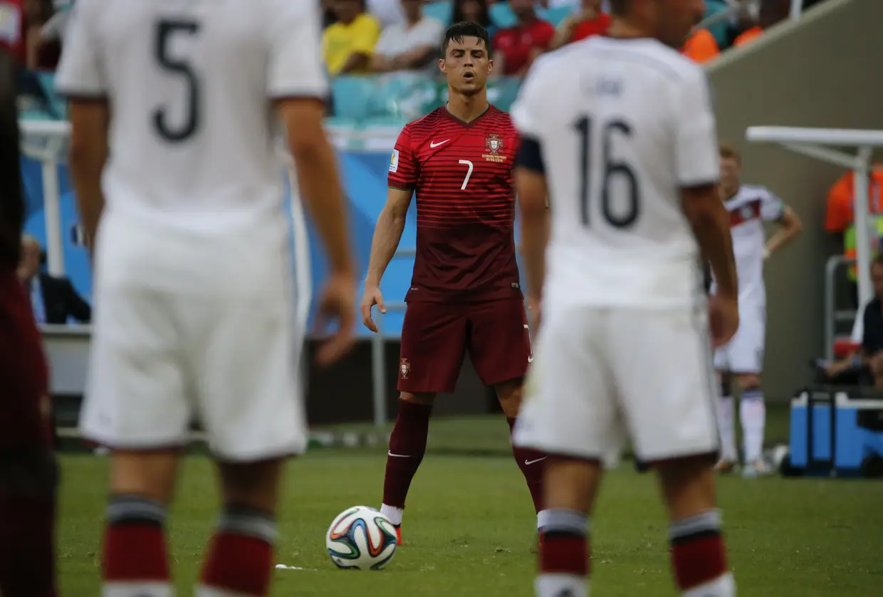 No Mundial de 2014 no Brasil, contra a Alemanha