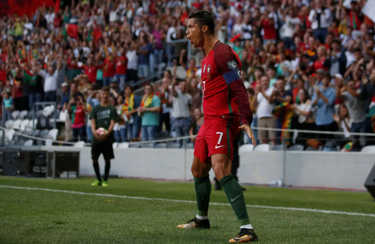 A 31 de agosto, a celebrar o golo contra as Ilhas Faroé, na qualificação para o Mundial de 2018,l no Estádio do Bessa