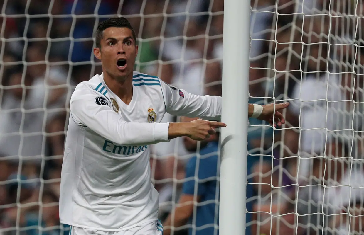 Durante um jogo do Real Madrid contra o Apoel Nicosia no Estádio Santiago Bernabéu, em setembro