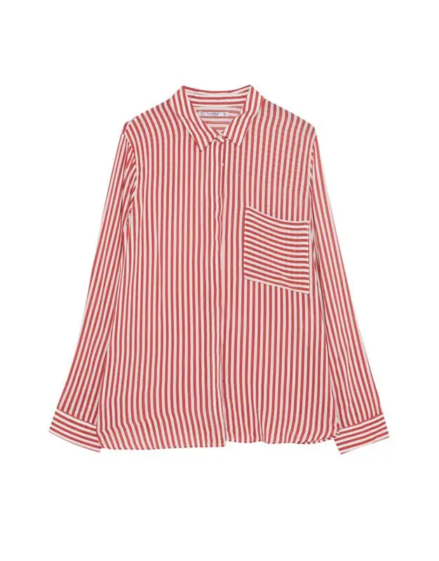 Camisa com estampado às riscas, Pull & Bear, €14,99