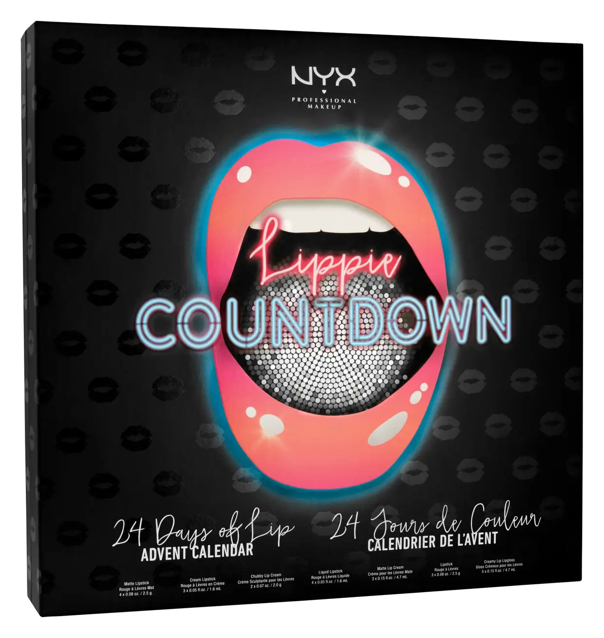 Este ano, a marca de maquilhagem profissional Nyx Cosmetics escolheu os batons para o seu calendário do Advento. €55