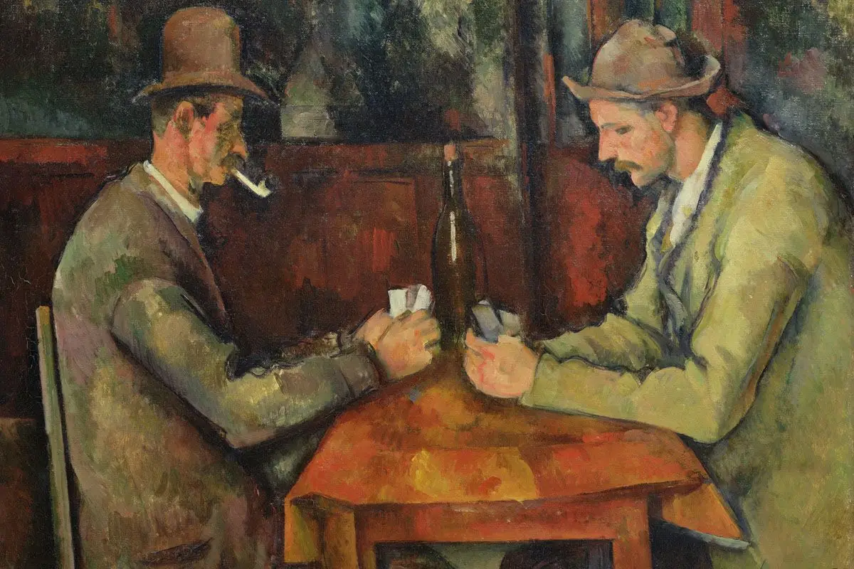 Os Jogadores de Cartas integra a série de pinturas, criadas entre 1890 e 1895, pelo mestre francês Paul Cézanne. Uma delas está exposta no Museu d'Orsay, esta outra foi comprada em 2011 pelo estado do Golfo Pérsico por 250 milhões de dólares
