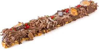 O éclair da Leitaria é semelhante ao tronco de Natal