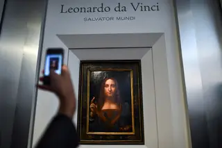 A obra Salvator Mundi, leiloada no mês passado