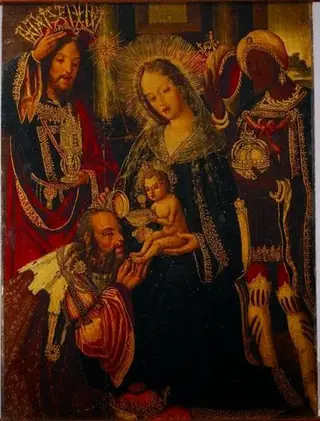 Oficina de Vicente Gil (doc. 1498-1525) e Manuel Vicente (doc. 1521-1530)Pintura: óleo sobre madeira de carvalho, 1500-1525, Alt 96 x Lg 69 cmMuseu Nacional de Machado de Castro