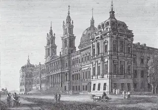Convento de Mafra - Gravura inglesa do século XIX