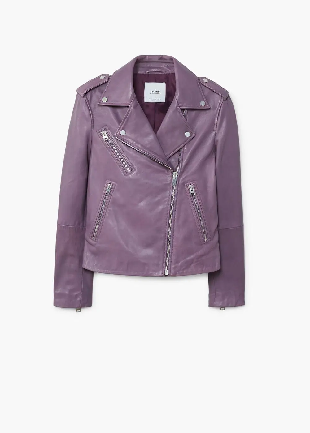 Blusão estilo motard em pele, Mango, €99,99