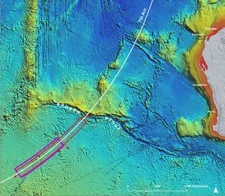 A área das buscas está agora reduzida a 25 mil km2. Foto: DR