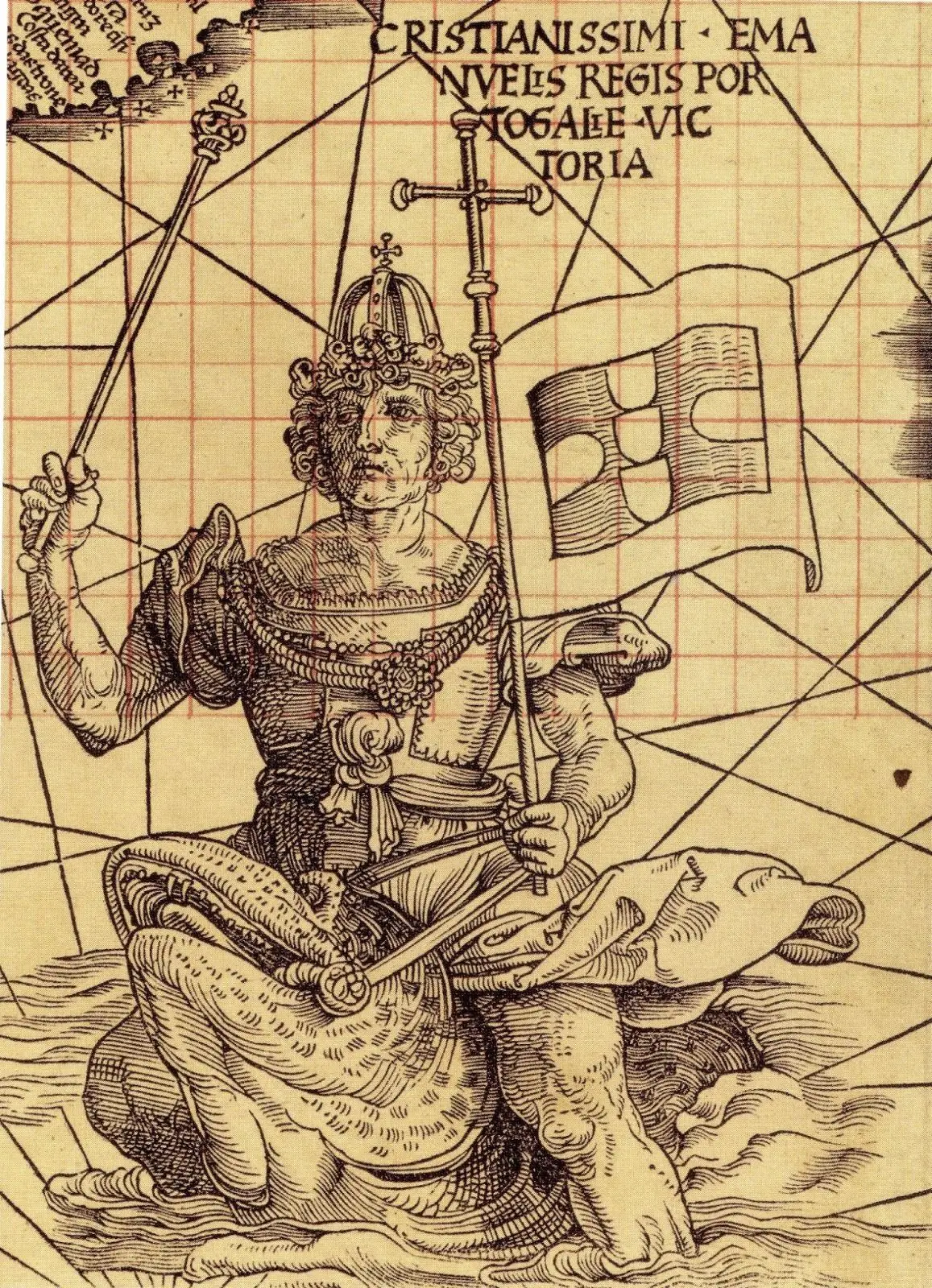 Monstro marinho nas águas do Tejo, de Lucan Johannnis Aurigarius, 1586
