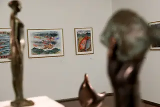A exposição revela a diversidade de técnicas usadas pelo artista